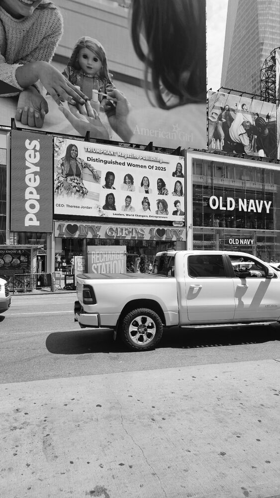 Samiyah Ali's DECIDE book tour promo in Times Square, New York City