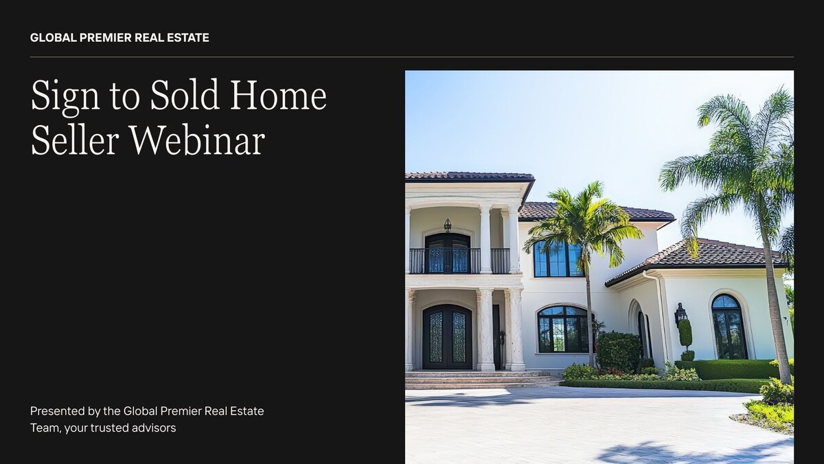 Sign to Sold Home Seller Webinar